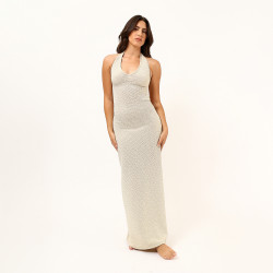 Beige Emely Halter Maxi Dress (Summer Look)