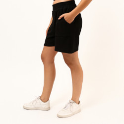 Black Comfy Chic  Knitwear Shorts