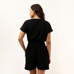 Black Melanie Knitwear Top