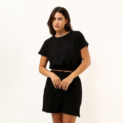 Black Melanie Knitwear Top