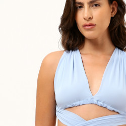 Cynthia Sexy Plain Tie Back Wide Strap Women's Top