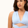 Cynthia Sexy Plain Tie Back Wide Strap Women's Top