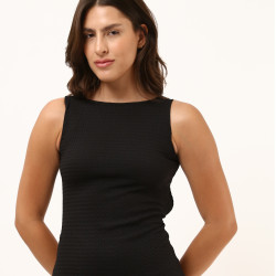 copy of Laura White Ribbed Knit Dress