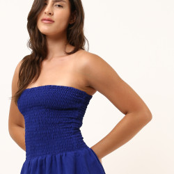 Royal Blue Lily Solid Dress
