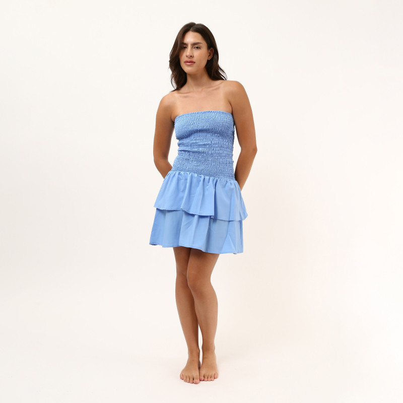 Lily Solid Dress - Baby Blue