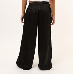 Black Satin Comfy Pant