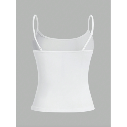 WHITE BASIC Solid Cami Top