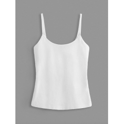 WHITE BASIC Solid Cami Top