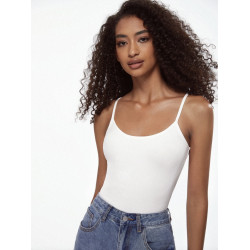 WHITE BASIC Solid Cami Top
