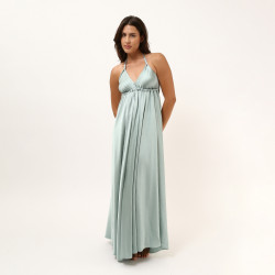Stefani Colorful Maxi Dress Green