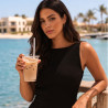 Laura Black Knitted Summer Dress